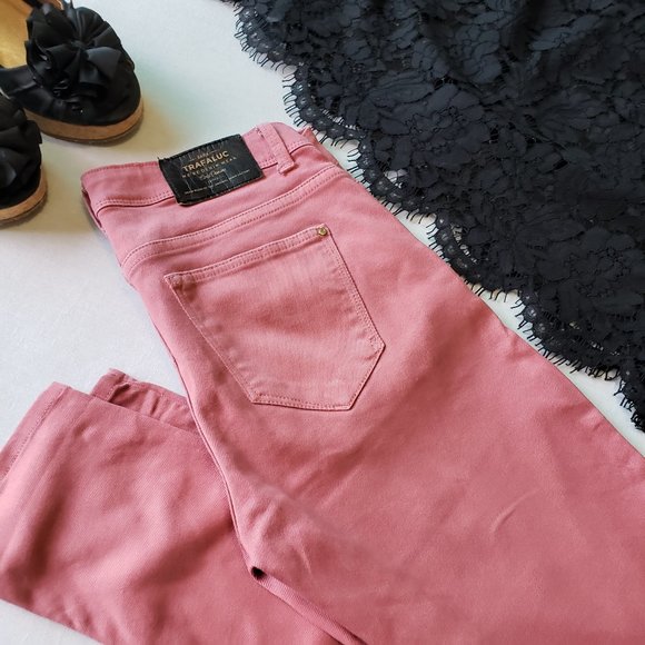 Zara Denim - {Zara Trafaluc} Pink Denim Slim Skinny Jeans